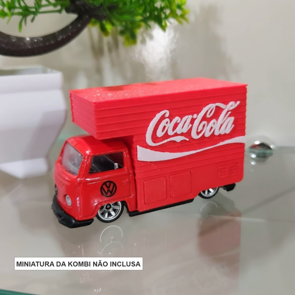 BAU COCA PARA VOLKSWAGEN KOMBI T2 CUSTOM HOT WHEELS EM MINIATURA ESCALA 1/64 MINI GT KAIDO HOUSE