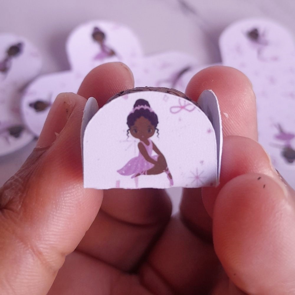 Forminha de doce bailarina morena personalizada no tema/ lembrancinha de festa/ aniversario