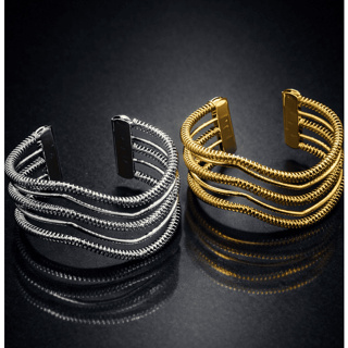 Bracelete Feminino Ajustável em Aço Inox Mola Ondulada Sofisticado em Oferta na Shopee