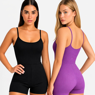 Macaquinho Feminino Canelado com Alças Finas em Oferta na Shopee