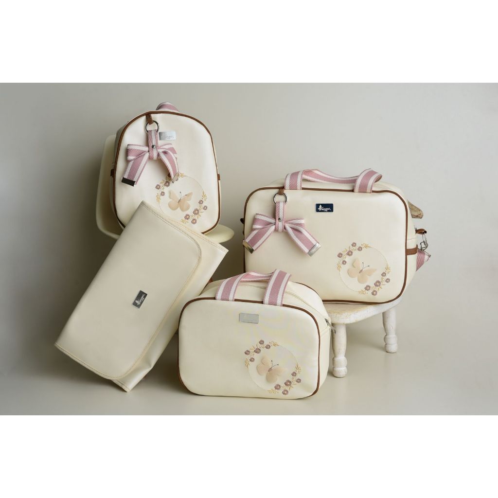 Bolsas Maternidade Kit Mala de Luxo Térmico Impermeável c/ 4 Peças Julia Baby