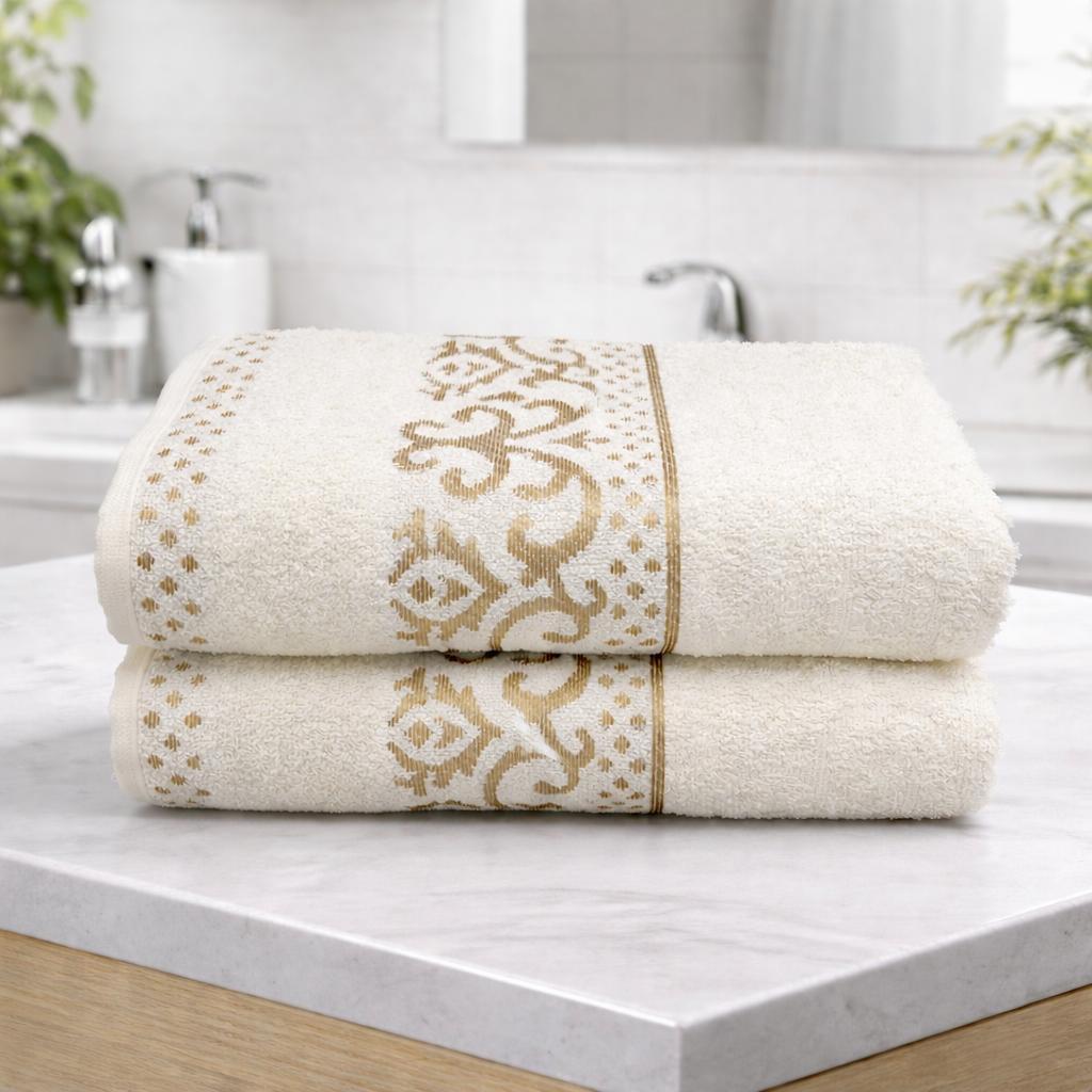 Kit 2 Toalha de Banho Magestic  100% Algodão Alta Absorção Macia Luxo Premium 75x130cm