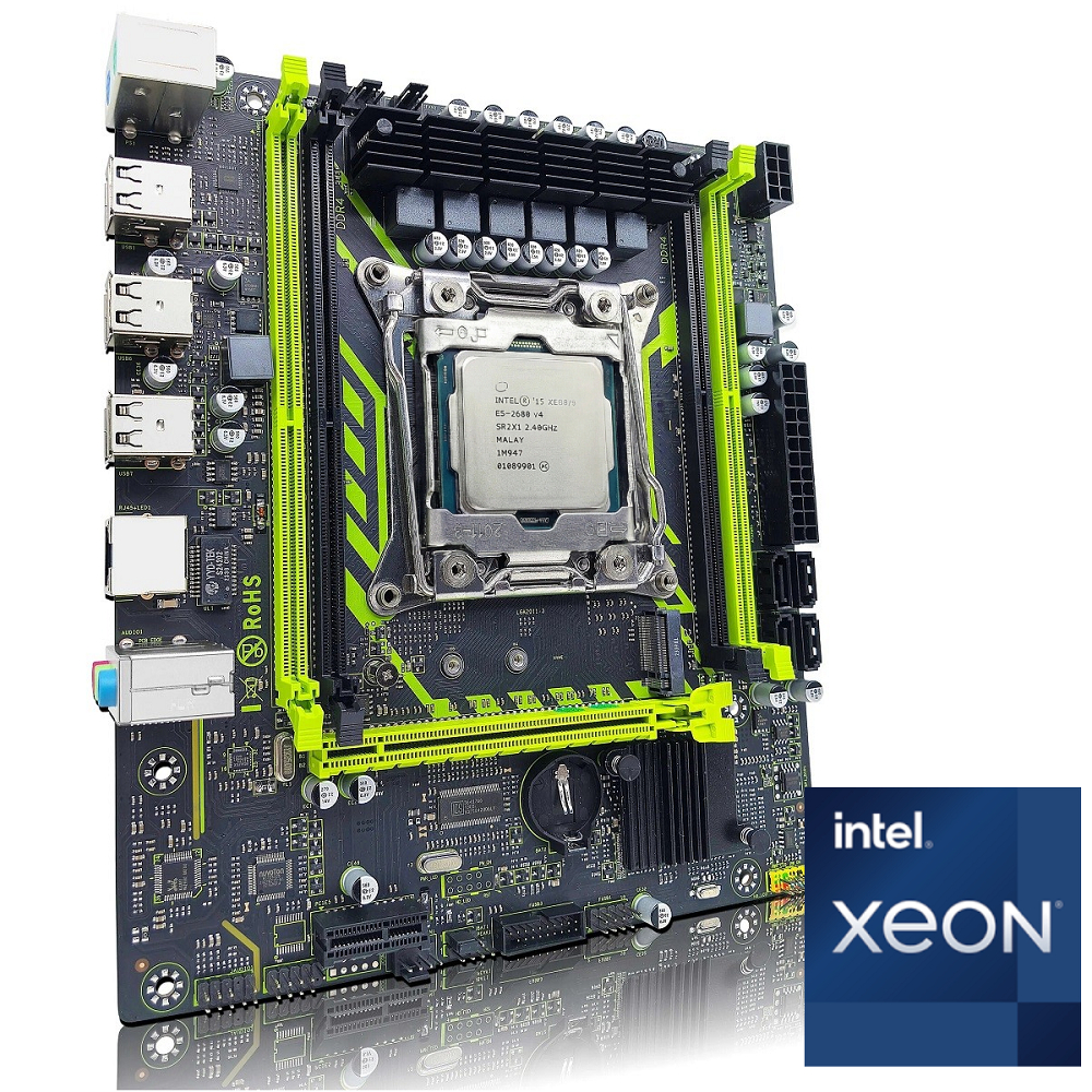 Placa Mãe X99 com Processador Xeon 2680 v4 Kit Upgrade Gamer - Pronta Entrega