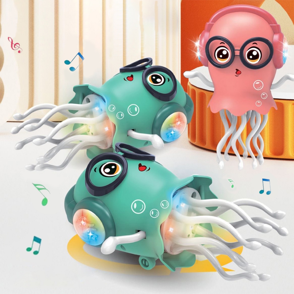 Polvo Dançante Automático-Desvio automático de obstáculos Brinquedos infantis Com luzes LED e música -P21