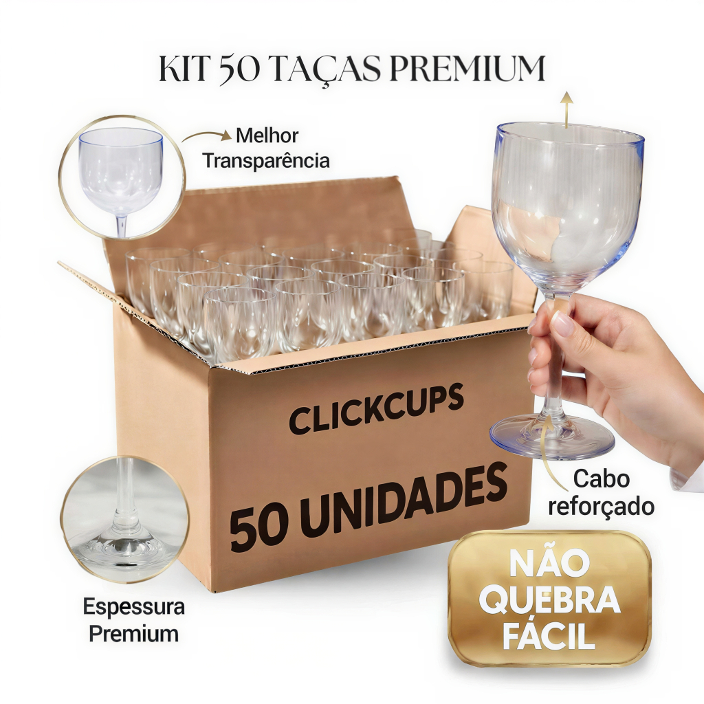 Kit 50 Taça de Gin Acrílico 450ml Premium Todas as Cores para Drinks e Tônica Sem Personalização