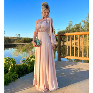 Vestido de Festa Social Longo Madrinhas Batizados Ana Bella em Oferta na Shopee