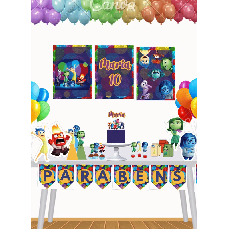 Kit Festa Divertidamente Personalizado – Mesversário / Aniversário