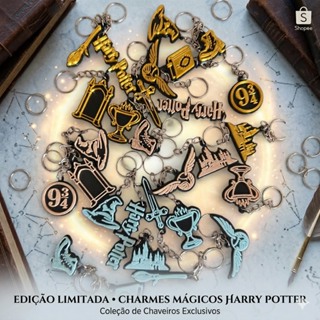 Kit 11 Chaveiros Harry Potter Mundo Bruxo Para Coleção Presente Cosplay Símbolos Mágicos em Oferta na Shopee