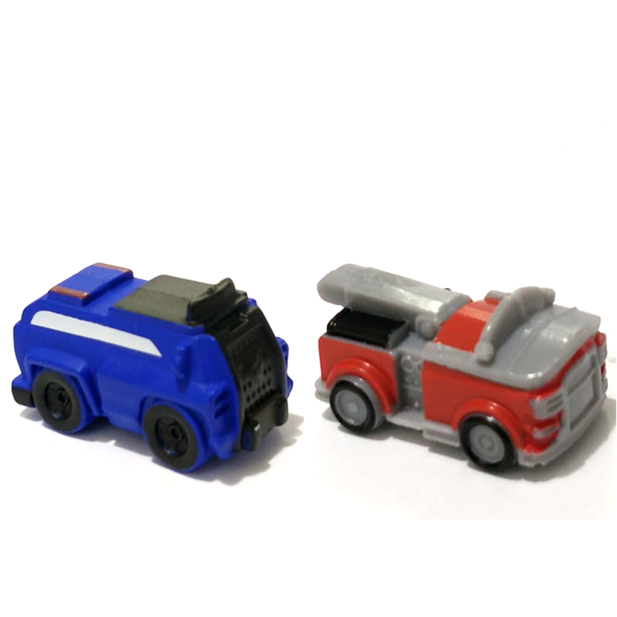 NOVA COLEÇÃO! Patrulha Canina Batavinho Surpresa - Carro Patrulha e Carro de Bombeiro Coloridos - Miniaturas