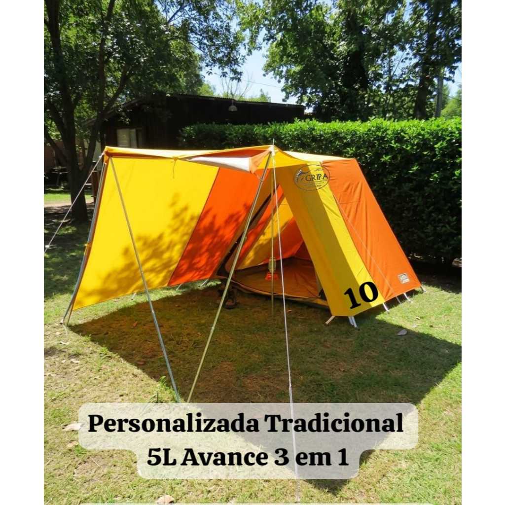 Lote Barraca Camping Canadense 5L Avance Lateral Personalizada Gripa Tents ***SOB ENCOMENDA PRÉVIA***