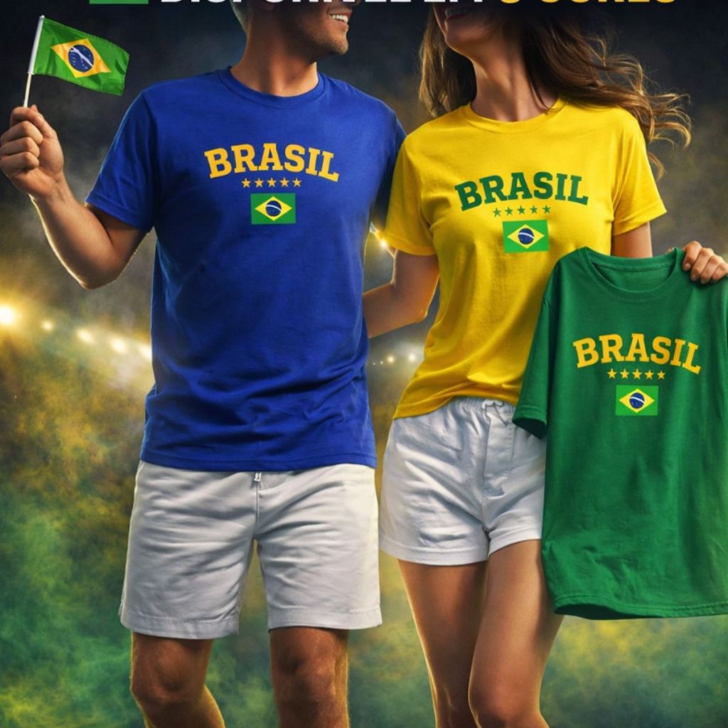 Camisa do Brasil Camiseta do Brasil Seleção Brasileira Torcida Patriota Torcedor Copa do Mundo