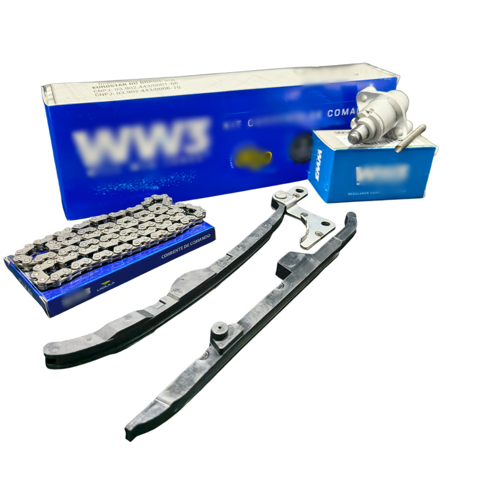 KIT CORRENTE COMANDO 4 PEÇAS WW3 PARA YAMAHA FAZER 250 2006 EM DIANTE COM CATRACA