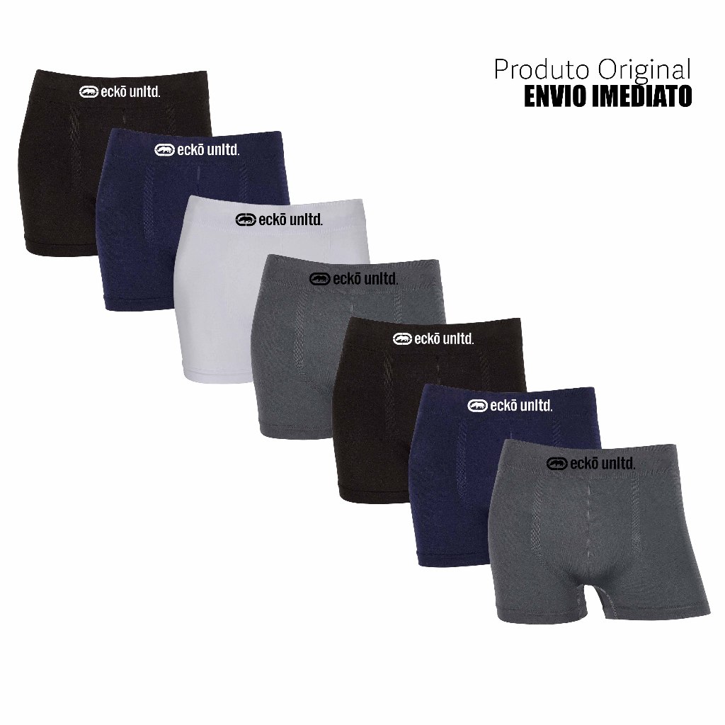 Kit 3 ou 7 cuecas boxer marca Ecko Microfibra Originais