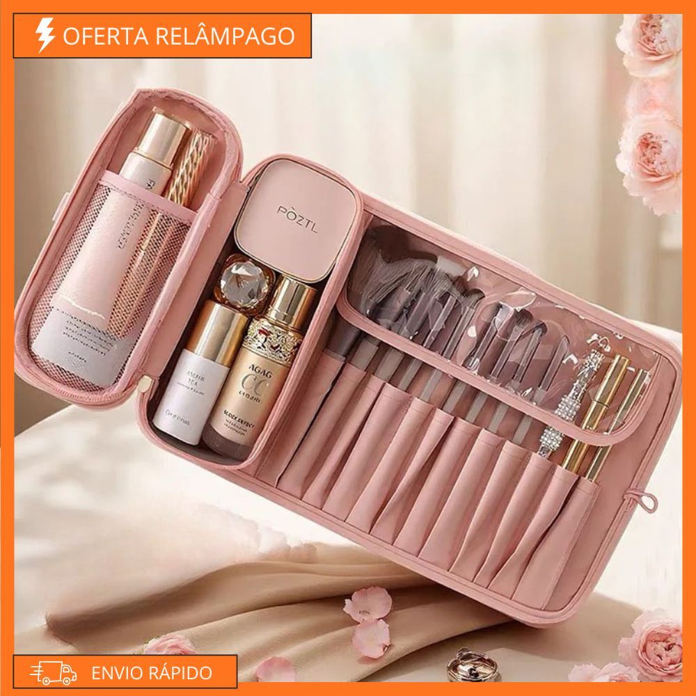 Necessaire Feminina Estojo de Bolsa Maquiagem Impermeável - Bolsinha de Maquiagem em Oferta na Shopee