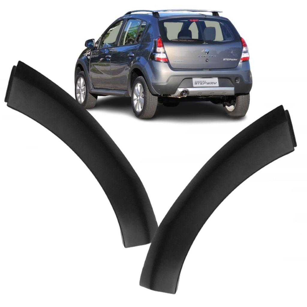 Par Moldura Alargador Parachoque Traseiro Sandero 2012 Até 2014 Stepway Menor
