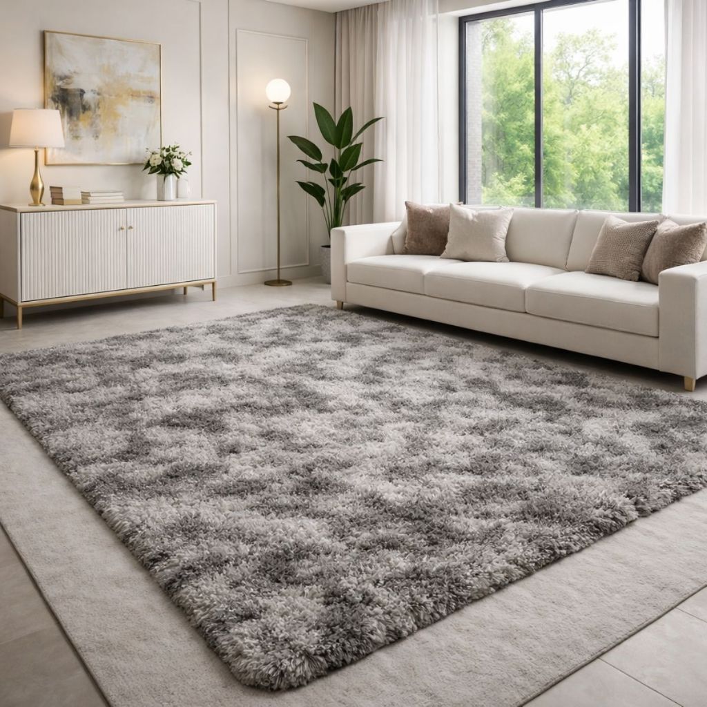 Tapete Felpudo 2,00 x 1,40 Sala ou Quarto Pelo Alto Antiderrapante