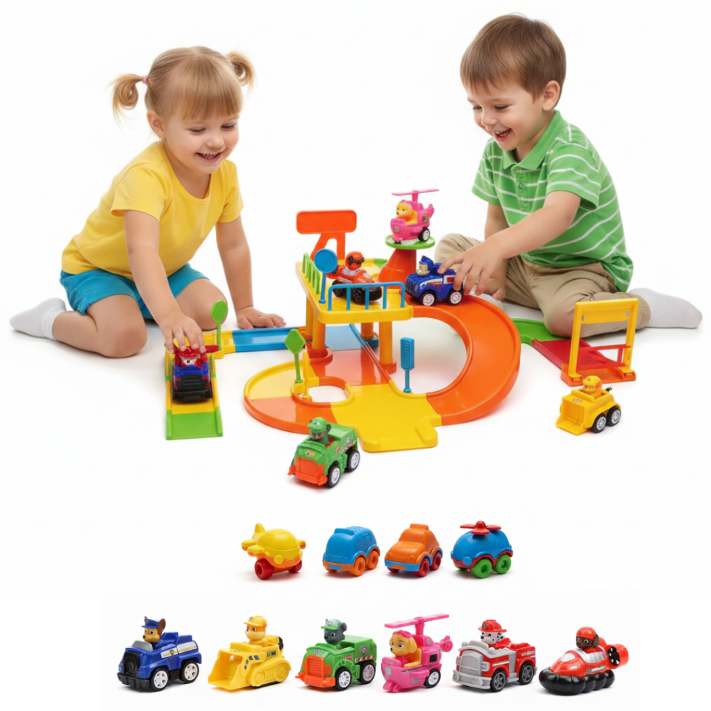 Pista De Carrinhos Infantil 43 Peça Grande Cidade Corrida Interativa Colorida Brinquedo Educativo Para Crianças Presente