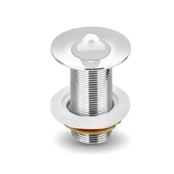 Válvula Tradicional Escoamento Aço Inox e Latão para cuba de 7/8 (3cm) Preto Fosco cromado