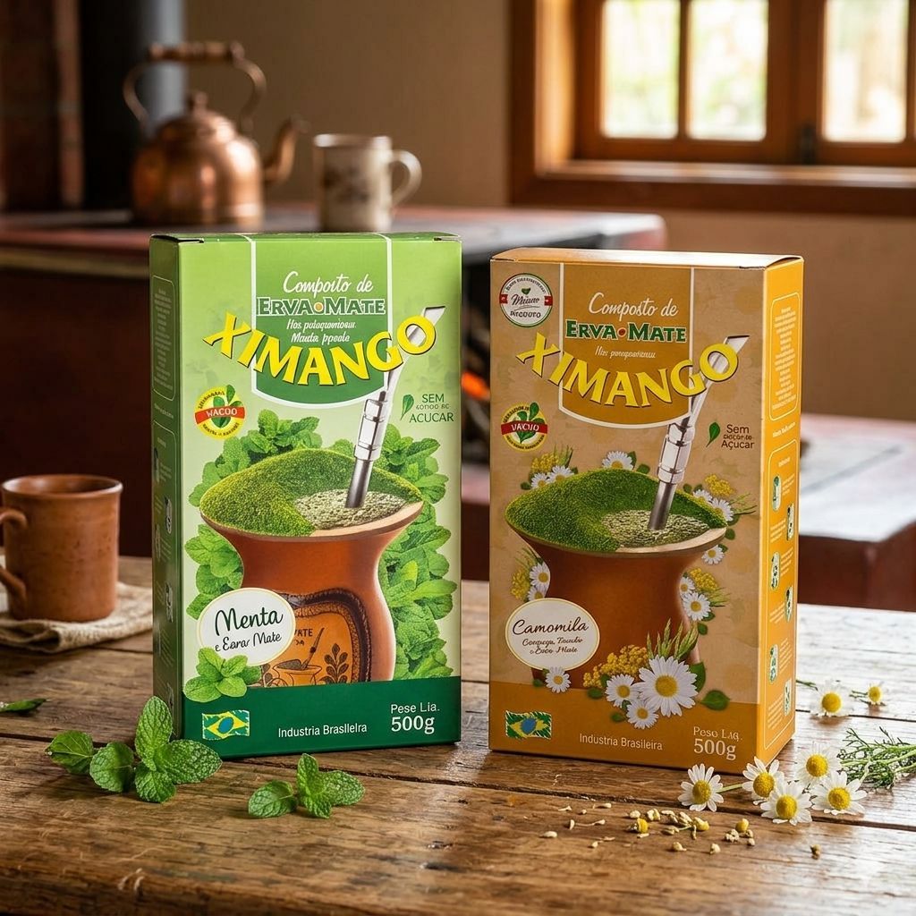 Erva Mate Chimarrão Ximango Composta Menta Camomila 500g a VÁCUO