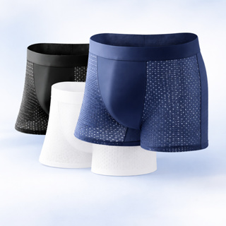 Kit 3 Cuecas Boxer Dryfit ICE Respiravel Antiodor Fibra de Bambu Tecido Gelado em Oferta na Shopee