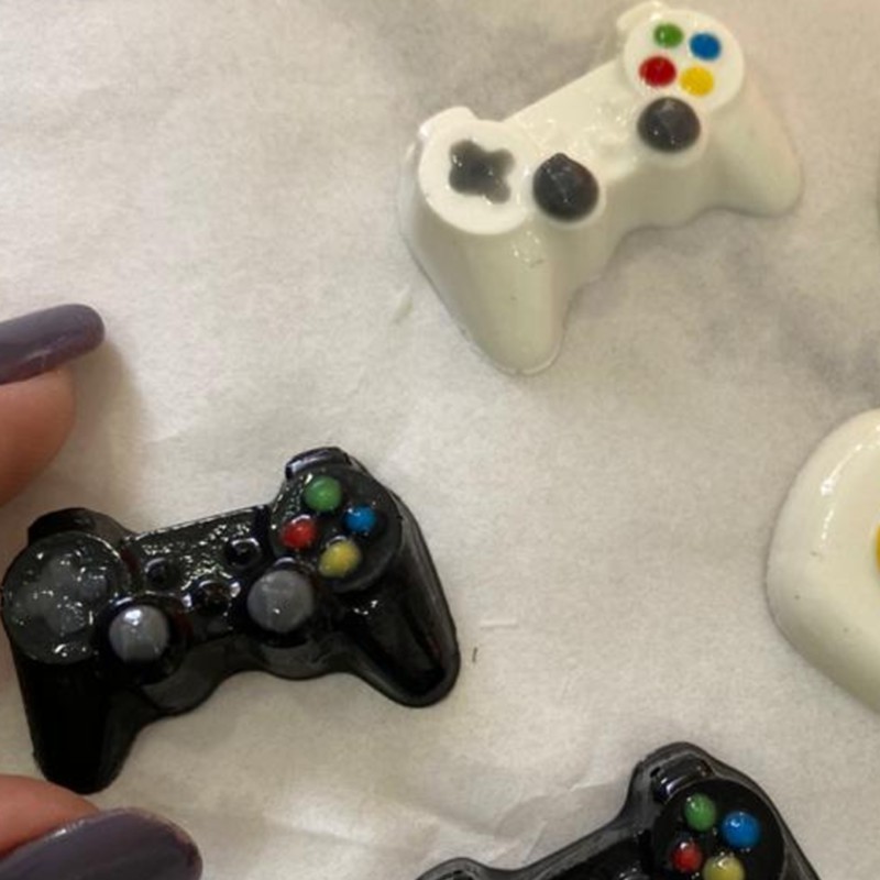 Forma Acetato Simples Aplique Joystick BWB - 1 / 5 e 10 unidades – Cód. 9989 | Chocolate | Tema Gamer - ENVIO RÁPIDO EF
