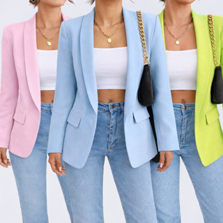 Max Blazer Feminino Slim e Plus Size Casaco Social Acinturado Roupas Femininas Tendência Outono Inverno em Oferta na Shopee