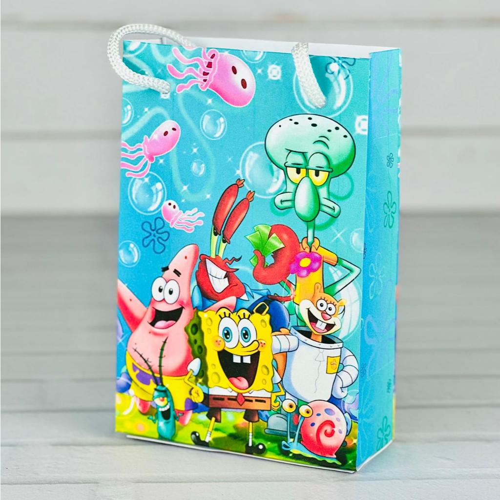 Sacolinha Personalizados Bob Esponja (PEGUE E MONTE) / Lembrancinha e Mimos para Festa de Aniversário