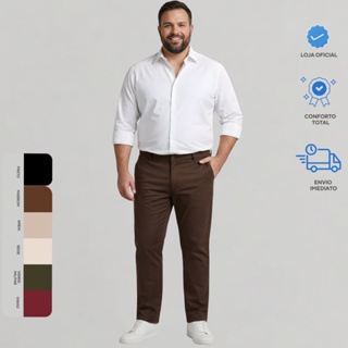 Calça Alfaiataria Masculina Plus Size Esporte Fino Tamanho 50 ao 56 Promoção em Oferta na Shopee