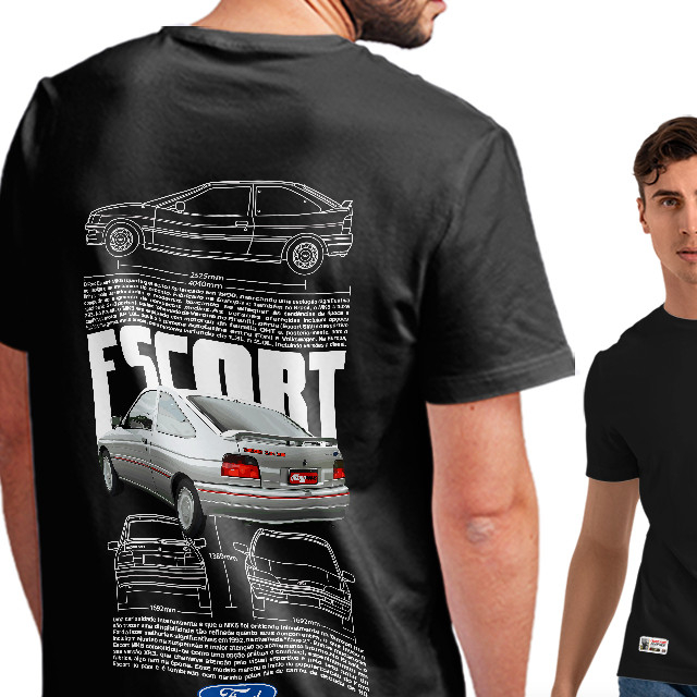 Camiseta Ford Escort, Carros Clássicos, Automobilismo, Velocidade,100% Algodão