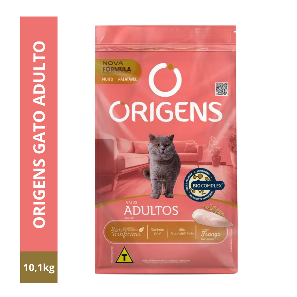Origens Ração P/Gato Adulto Sabor Frango 10,1kg