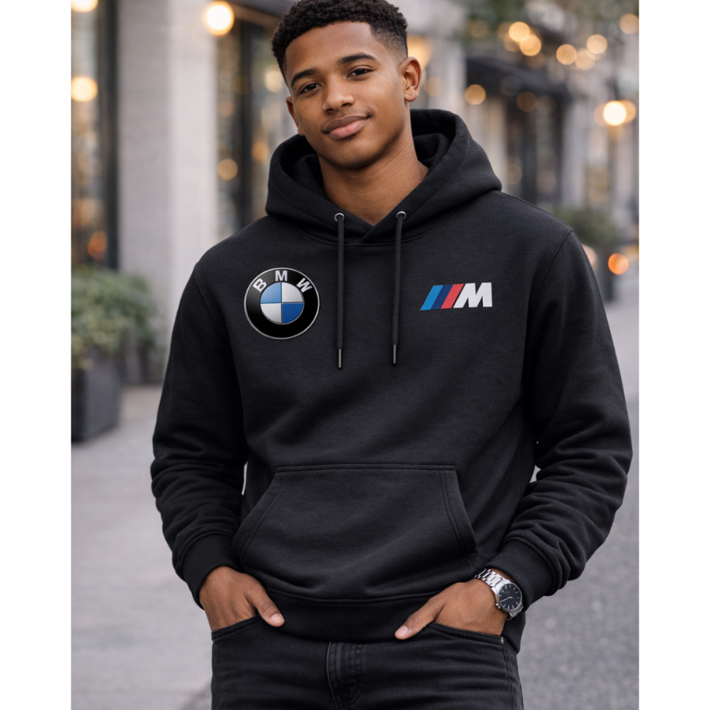 Moletom Masculino Canguru Premium Blusa de Frio Estampado Carro Luxo BMW Confortável