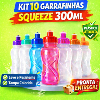 Kit 10 Garrafinhas Squeeze 300ml Brindes Lembrancinhas em Oferta na Shopee