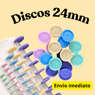 Discos para caderno Inteligente ou Infinito 24mm Candy Collors em Oferta na Shopee