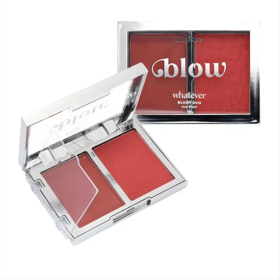 Blush Duo Whatever  Compacto e Cremoso - Linha Blow -Ruby Rose Lançamento