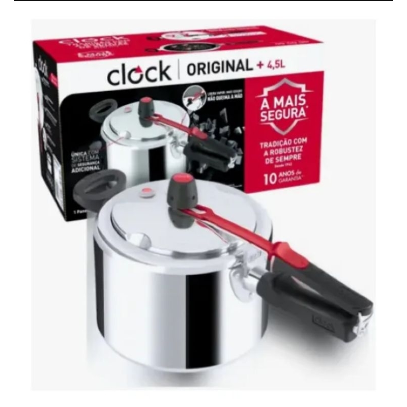 Panela de Pressão Clock original 4,5L Polida
