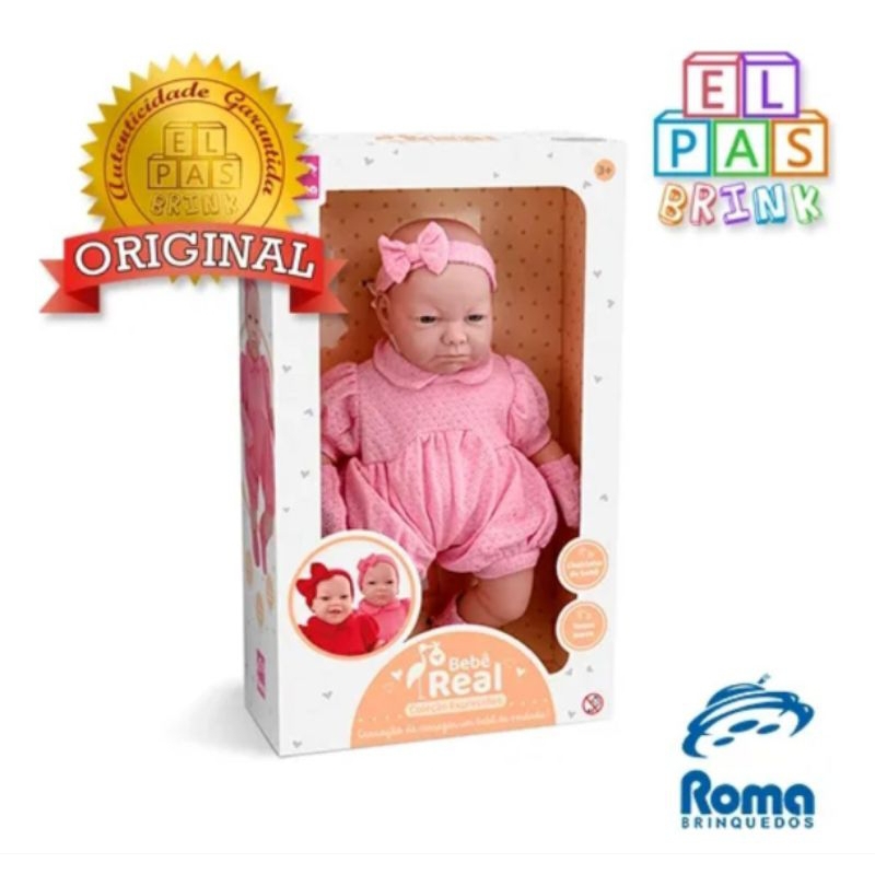 Boneca Roma tipo bebê rebon aproximadamente 45 cm