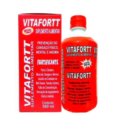 12 Unidades VitaFortt Líquido 500ml Fortificante para Cansaço