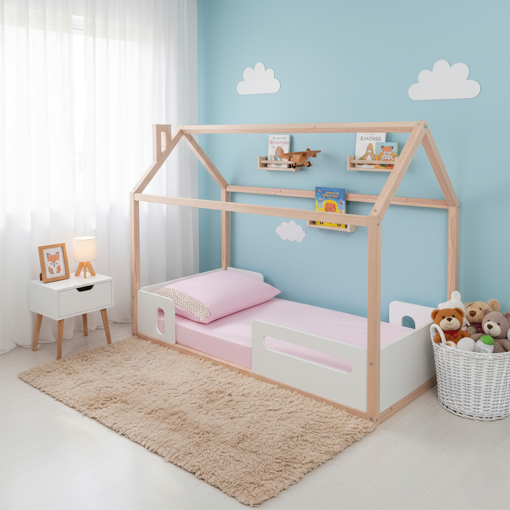 Lençol Cama Montessoriana 2 peças Fronha Ponto Palito Percal 400 Fios