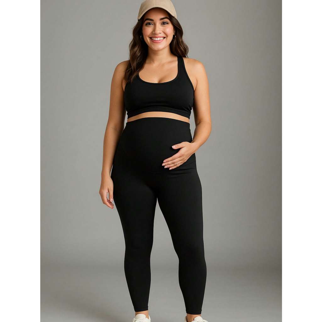 Calça Legging Gestante Maternidade Alto Conforto Sustentação
