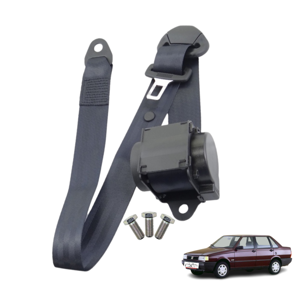 Cinto De Segurança Retrátil 3 Pontos Lingueta 22mm Fiat Premio