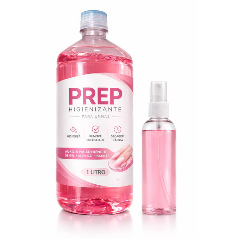 Prep higienizador de limpeza Refil 1 Litro com frasco spray 120ml em Oferta na Shopee