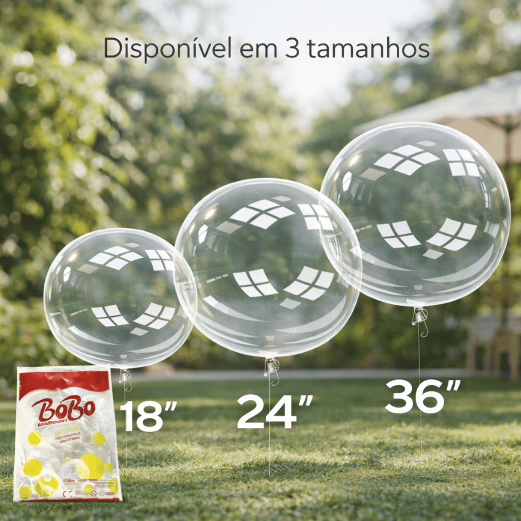 Balão Bubble Bolha Transparente 18" 24" 36" Polegadas Decoração Aniversario Festa Casamento Chá Bebe em Oferta na Shopee