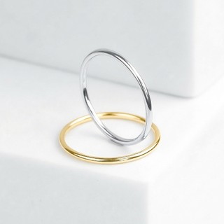 Anel Aliança Fina de Fio Liso Unissex Compromisso Noivado Namoro Banhado a Ouro 18k ou Prata