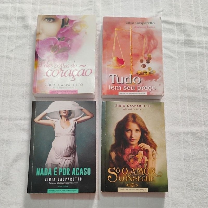 Livros Zibia Gasparetto, pelas portas do coração, tudo tem seu preço, só o amor consegue e nada é por acaso