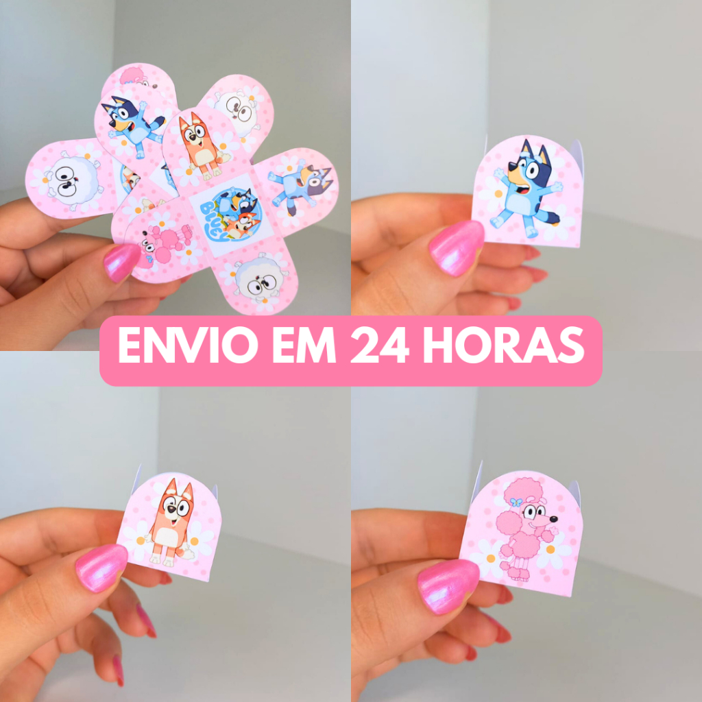 Forminha de Doces Bluey Menina Personalizada no Tema / Docinhos / Lembrancinha de Festa / Aniversário / Infantil