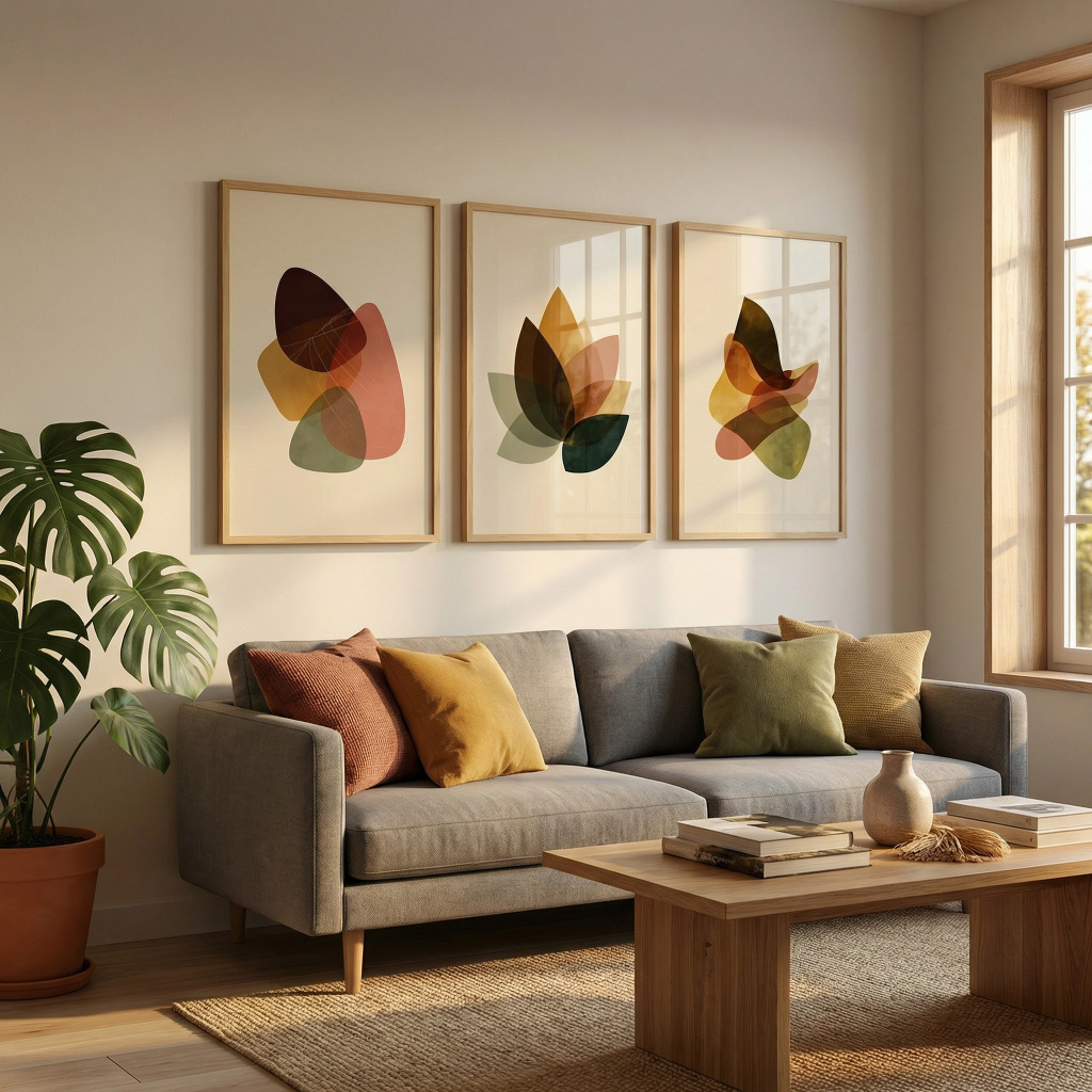 Quadro Minimalista Com Moldura Para Sala Quadro Brasilidades Kit 3 Quadros Decor