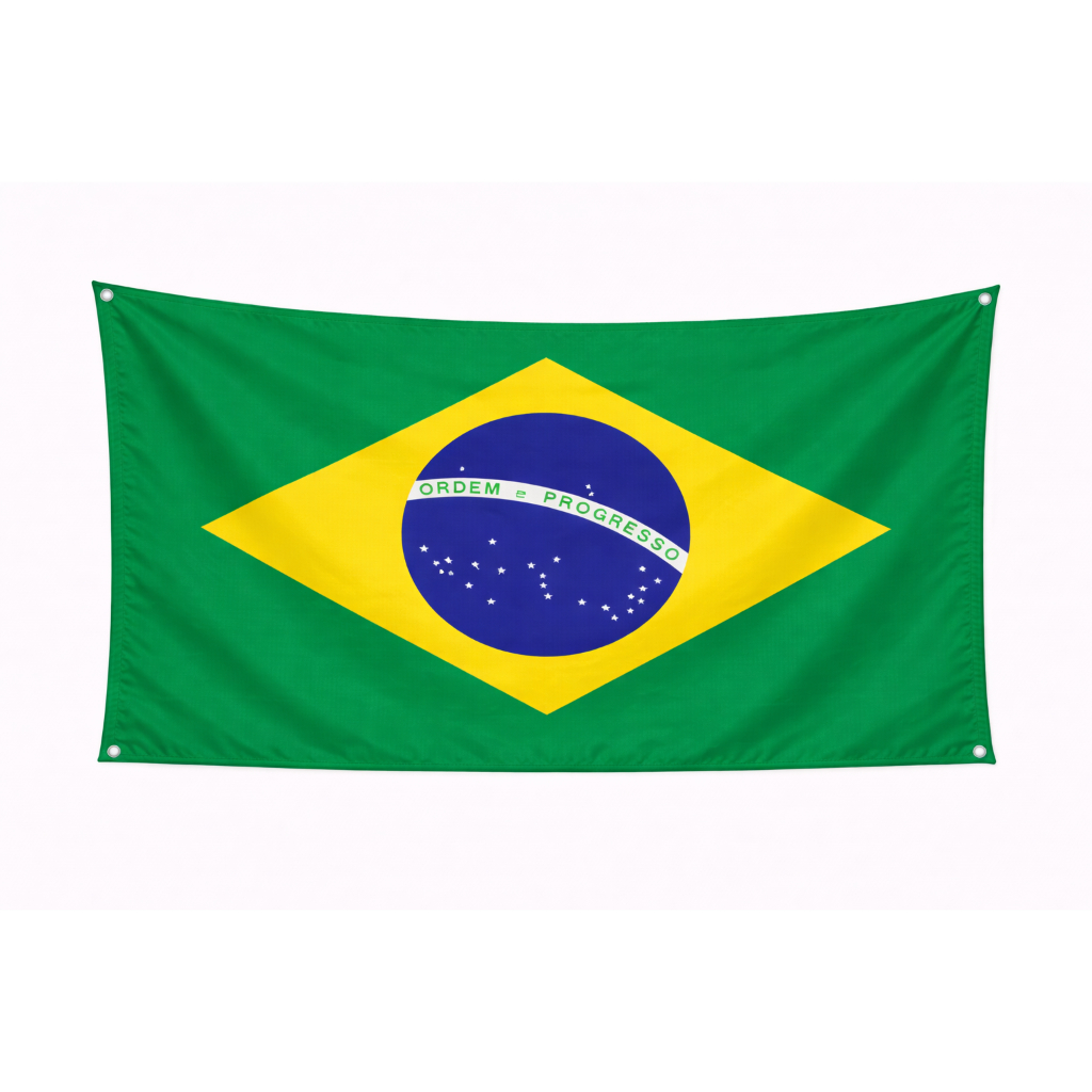 Bandeira do Brasil 1,50x0,90m Grande em Tecido Oxford Decorativa