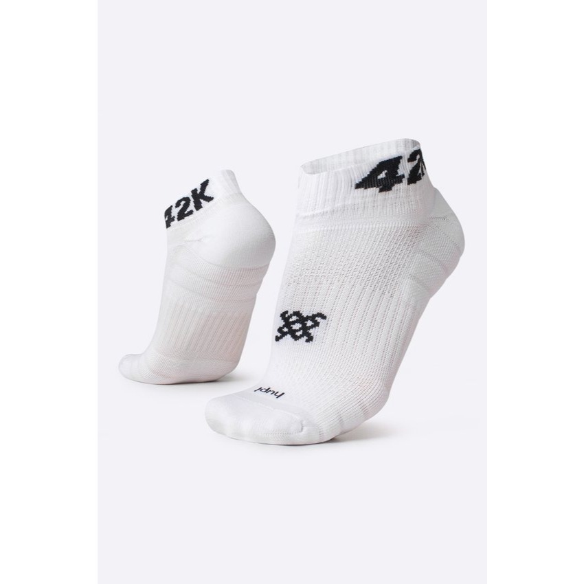 Meia Curta para Corrida HUPI - Running Pro 42K Branco