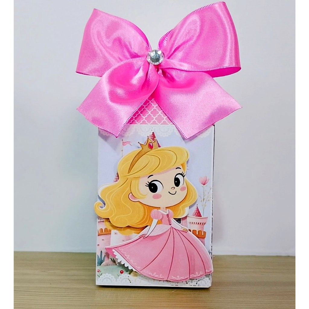 Caixa Milk Personalizada Princesas Cute – Kit Lembrancinhas Festa Infantil Princesas Baby