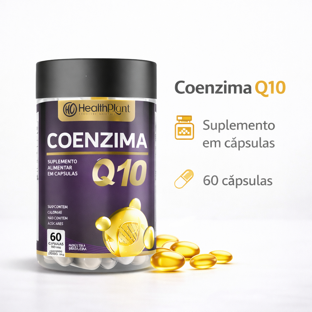 Suplemento alimentar em cápsulas Coenzima Q10 Ubiquinol -  Envio Imediato